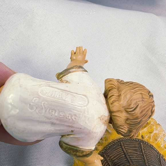 Fontanini Baby Jesus With Cradle Figure Rare Resin 2 Piece 4 Inch 1993 - Picture 7 of 9